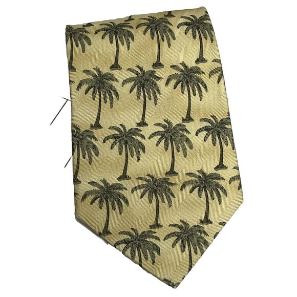 Tommy Bahama Men’s Classic 100% Silk Neck Tie Blue Palm Trees Print 57 X 4 - Picture 1 of 8